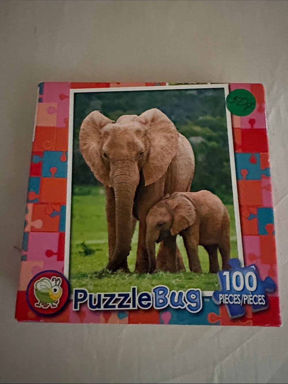 Kids Elephant Jigsaw Puzzle - Pink